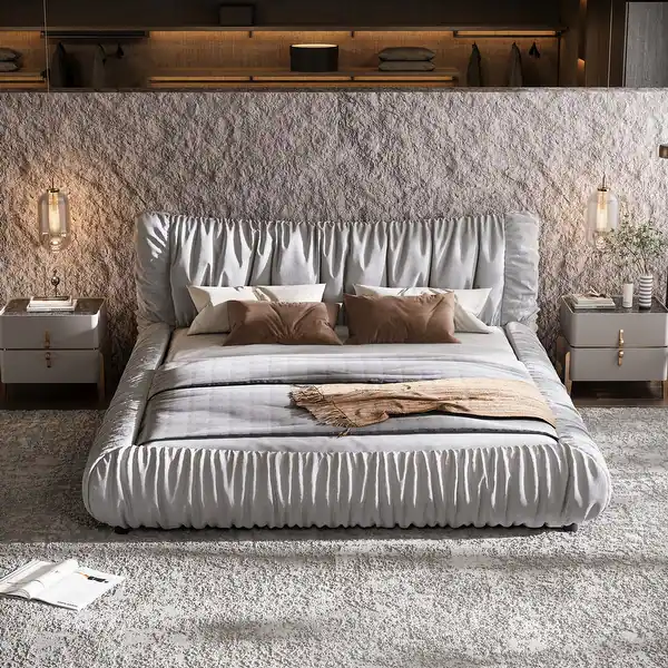 Fully Upholstered Bed 4| Luxury Designer Bed – Trendz Furniture Mall