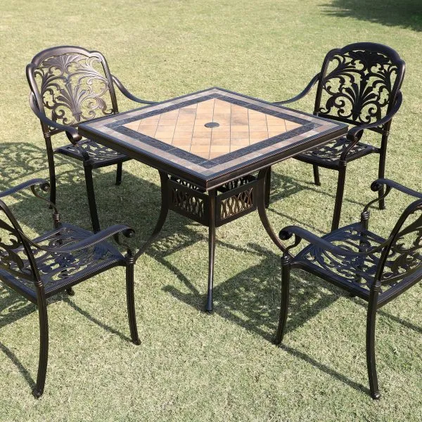 Crown Chair set with Square Tile Table