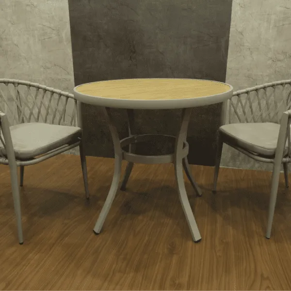 Rope Strap Chair with High Table