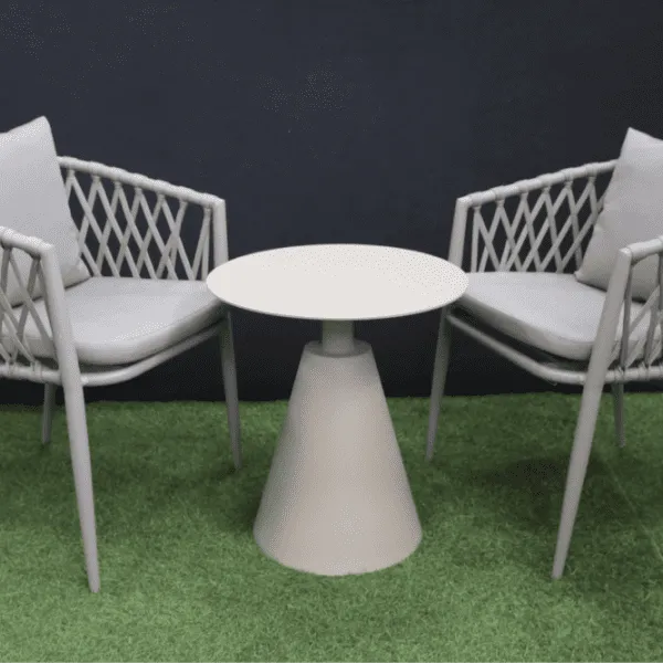 Rope Strap Chair with Coffee Table
