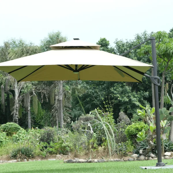 Multiangle Solar Umbrella Square (Beige)