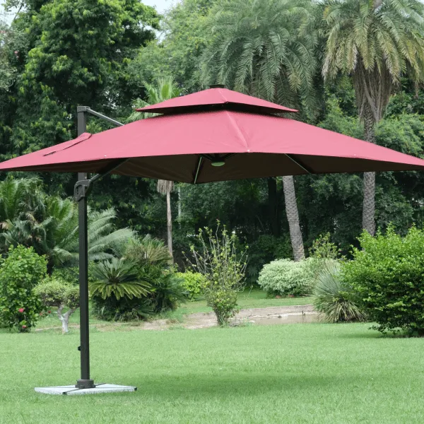 Multiangle Solar Umbrella Square (Mehroon)