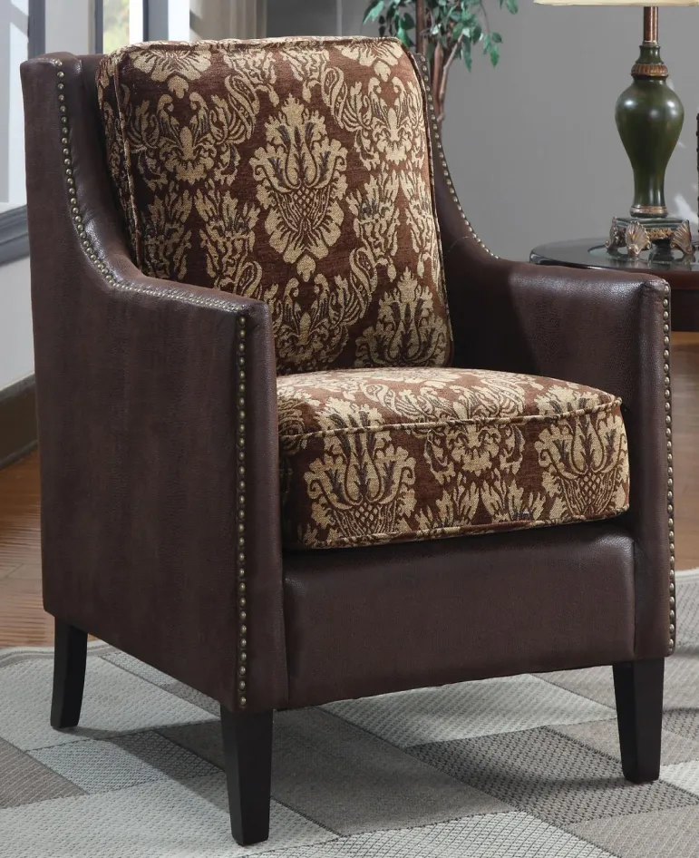 V High Back Upholstered Accent Chairs