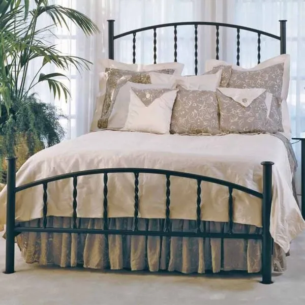 Premium Black Metal Bed Frame | Modern Wrought Iron Bed in Chandigarh